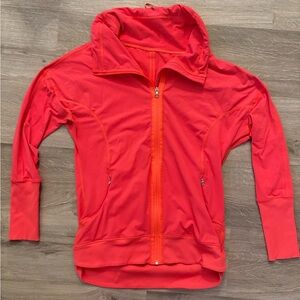 lululemon athletica Coral-Red Zip Front Jacket